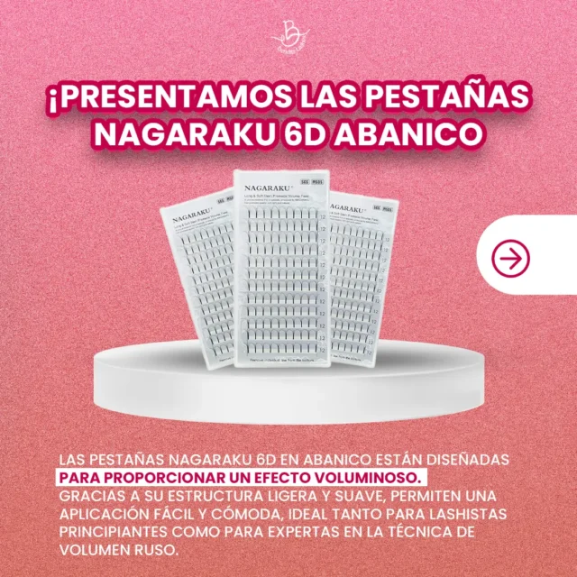 Pestañas Nagaraku 6D Abanico