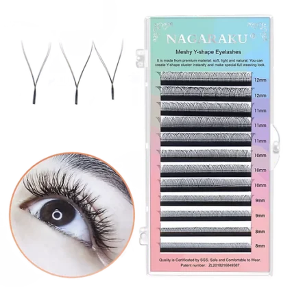 Pestañas Nagaraku tipo 2D doble YY mix 8 - 15mm curvatura D