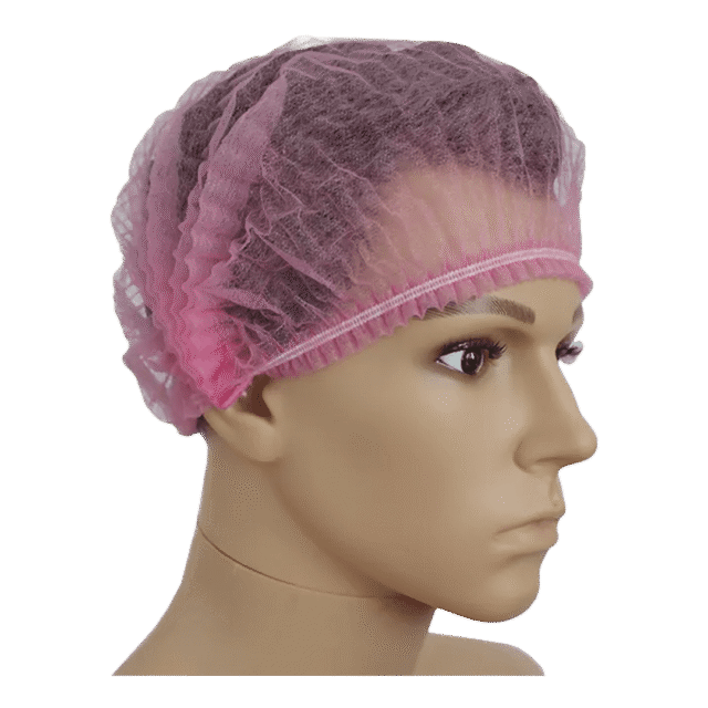 Gorros rosados desechables x50 unidades