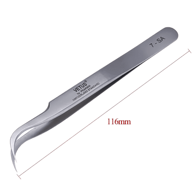 Pinza vetus alta precisión curva