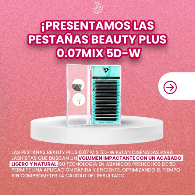 Pestañas Beauty Plus 0.07MIX 5D-W