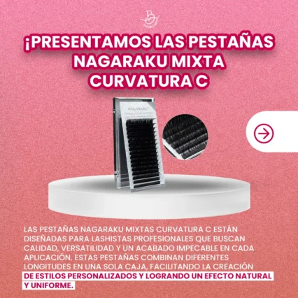 Pestañas Nagaraku Mixta curvatura C