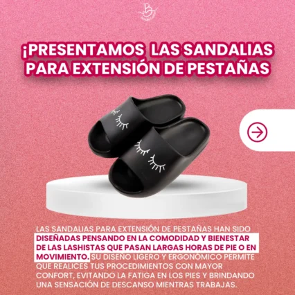 Sandalias para extensión de pestañas