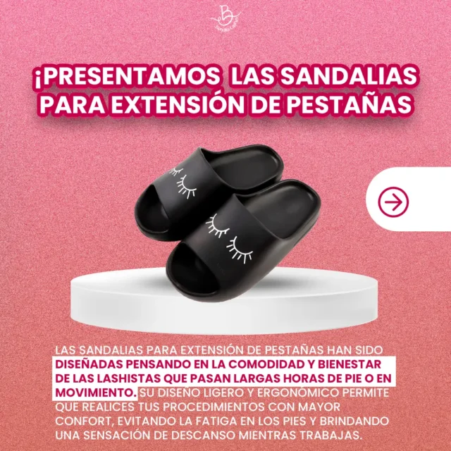 Sandalias para extensión de pestañas